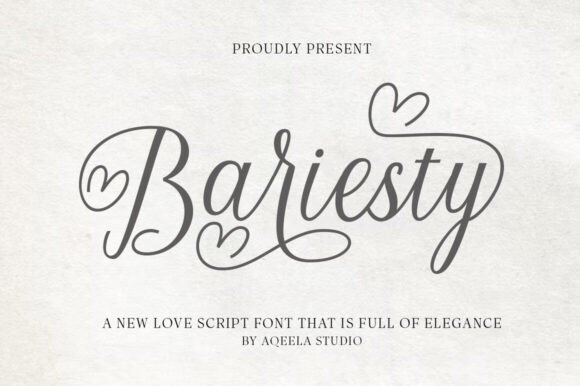 Bariesty: Elevating Romance in Modern Typography