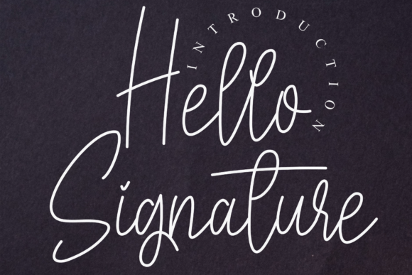 Hello Signature: A Stylish Script for Modern Design