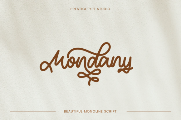Mondany: An Elegant Script Font for Modern Designers